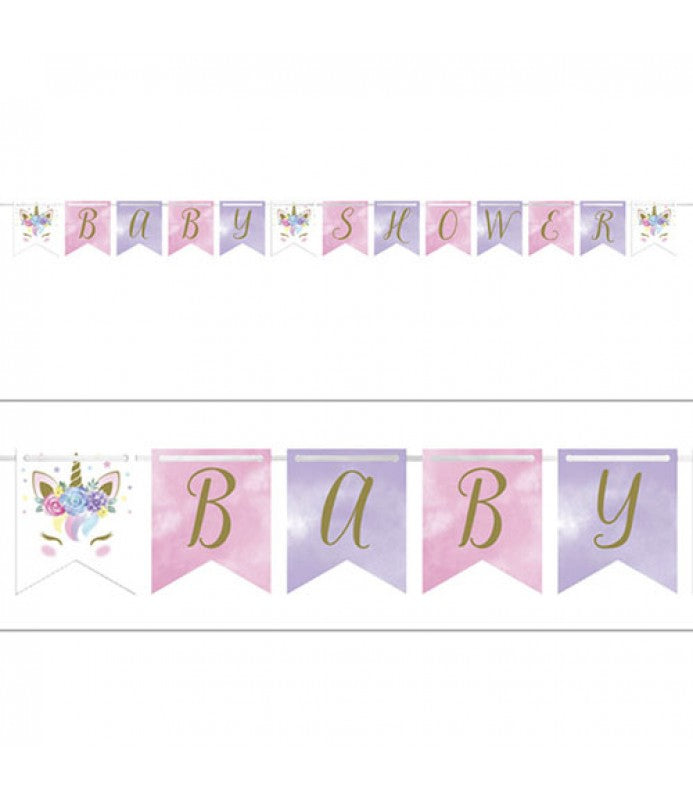 Unicorn Baby Ribbon Banner