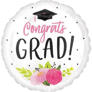 Anagram 28" Flowers Congrats Grad Balloon