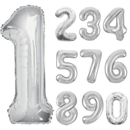 Party America 34" Silver Jumbo Numbers