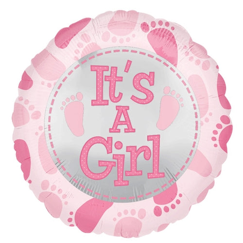 ValueLine 18" It's A Girl Foot Print Balloon