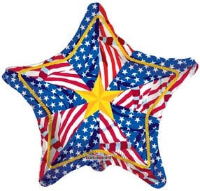 Conver USA 18" USA Star Balloon