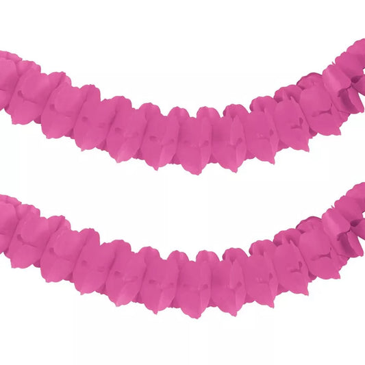 Pink Paper Garland 12ft 1ct