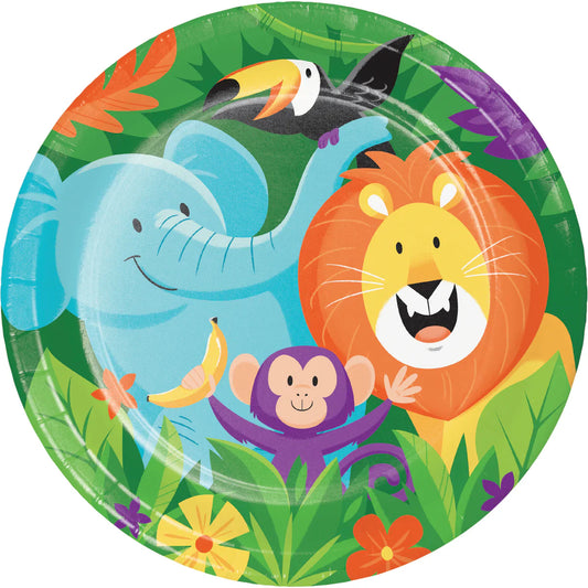 Jungle Safari 9in Paper Dinner Plates 8ct