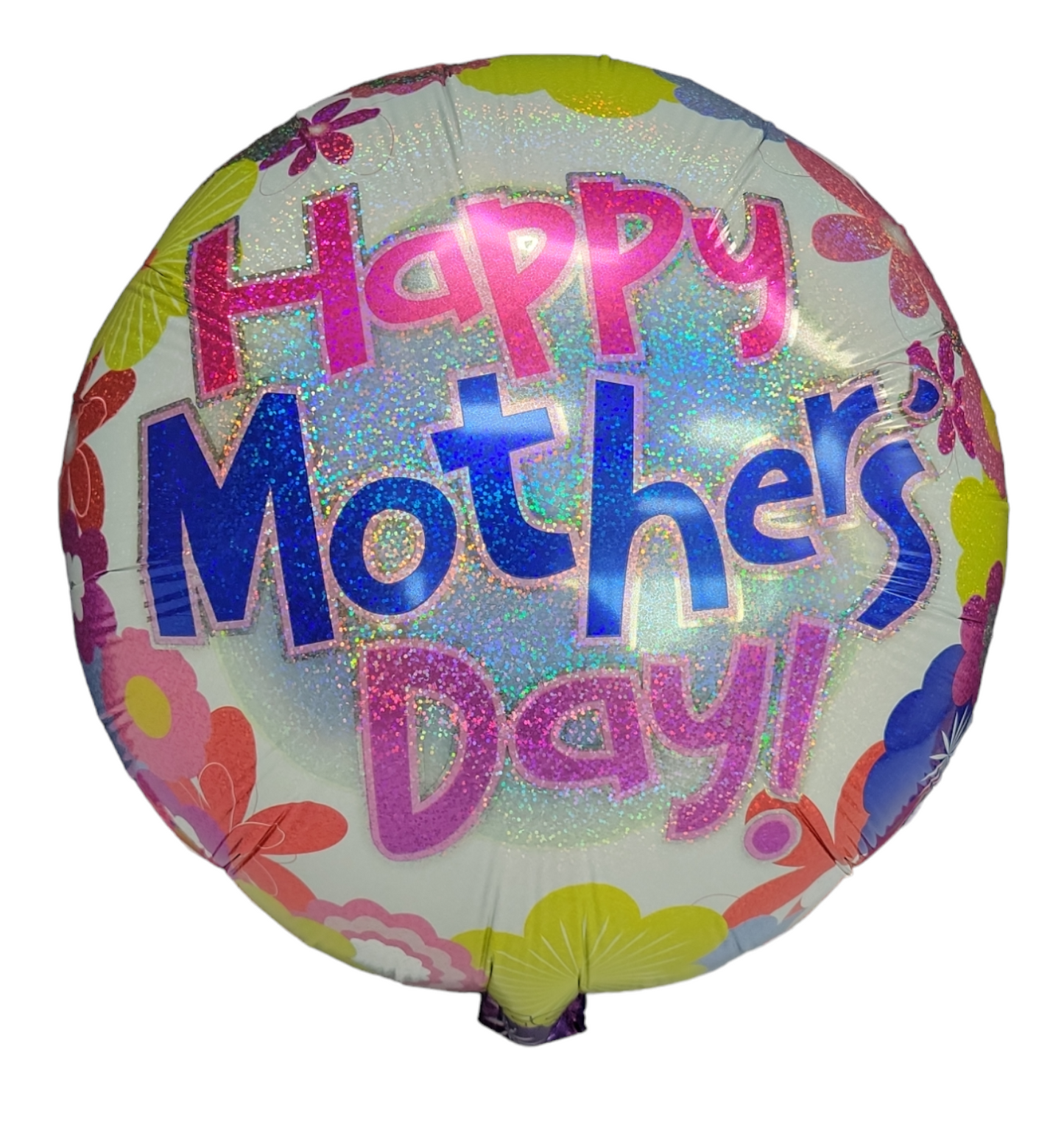 Party America 18" Happy Mother's Day Holographic Flower Balloon-Flat