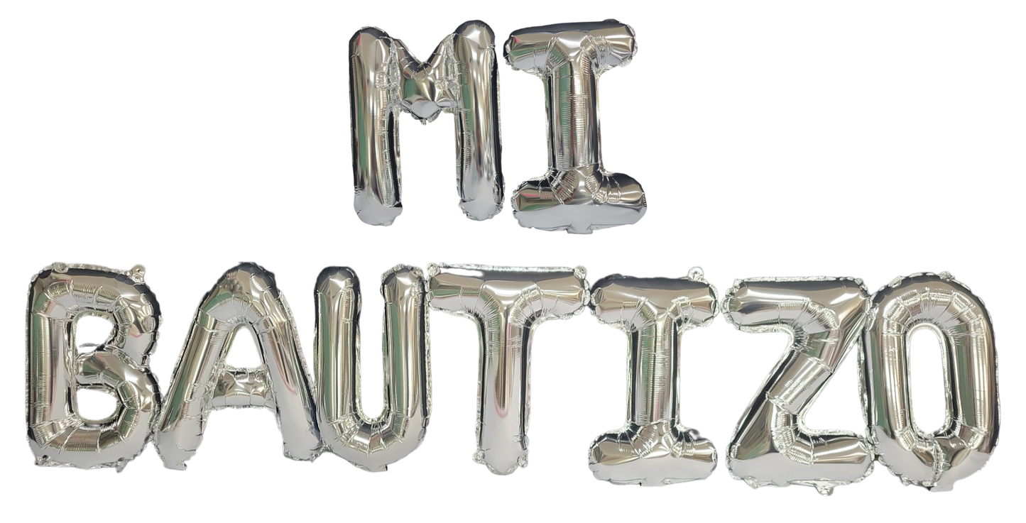 Party America 16" Silver Mi Bautizo Balloon Banner