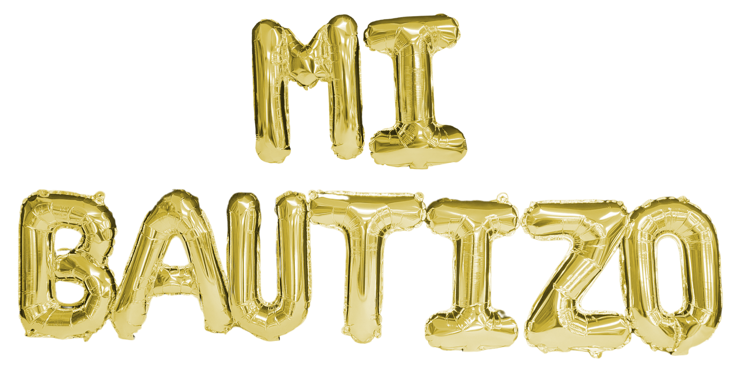 Party America 16" Gold Mi Bautizo Balloon Banner