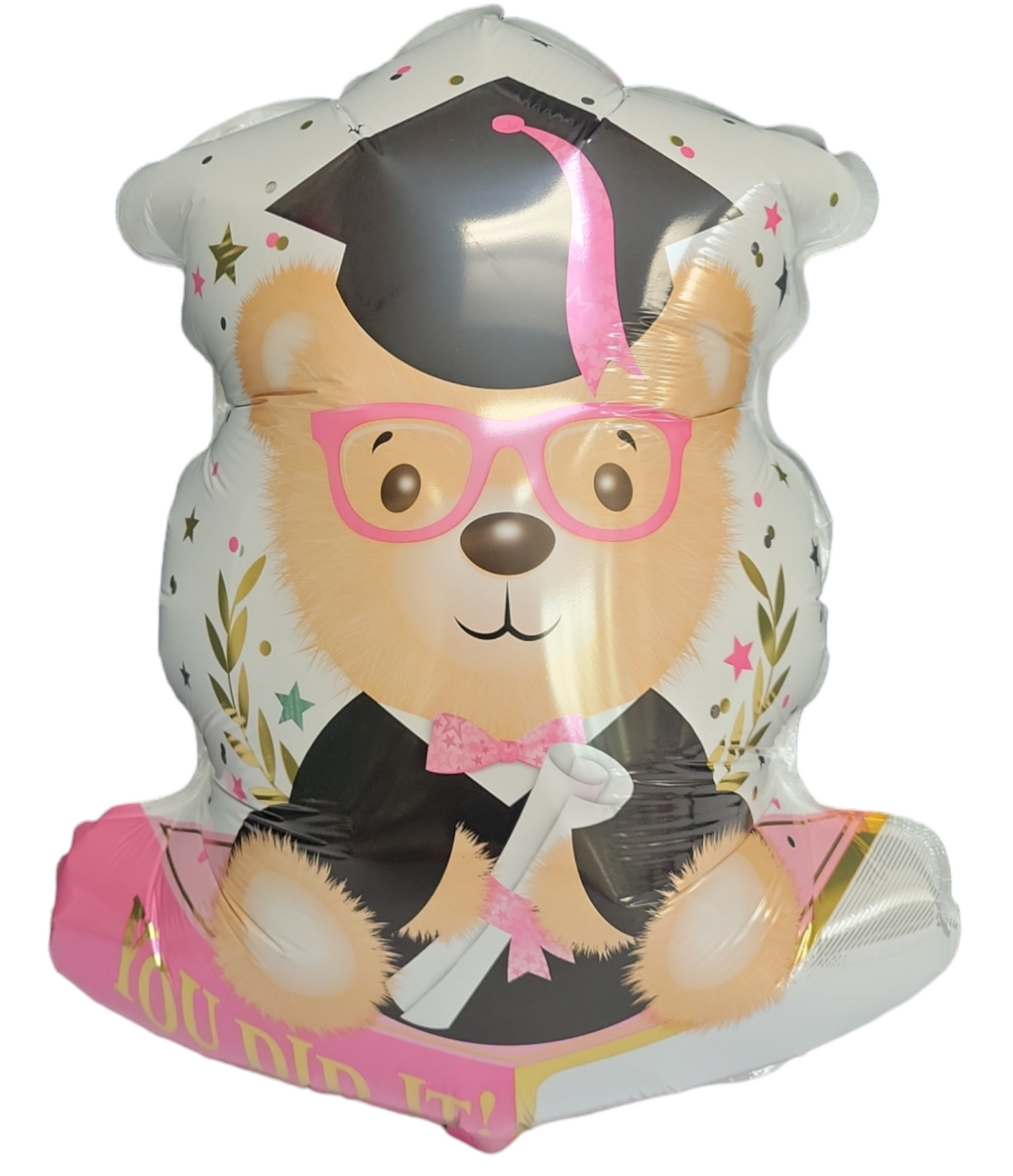 ConverUSA 18" You Did It! Pink Graduation Bear Balloon