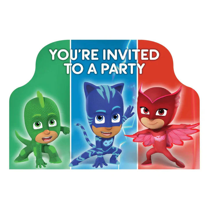 Pj Masks Invitations 8ct