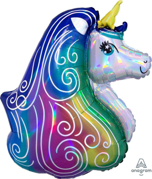 Anagram 30" Iridescent Rainbow Unicorn Balloon