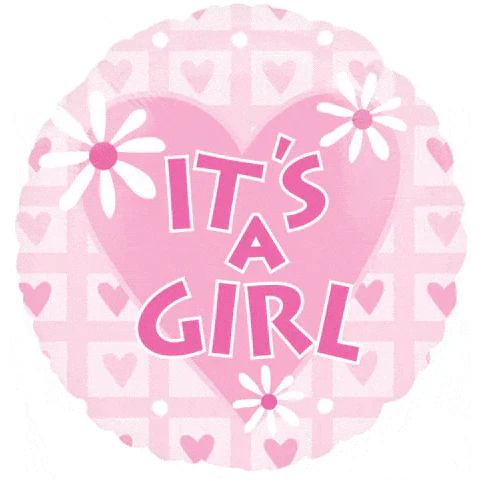 ValueLine 18' It's a Girl Pink Heart Balloon