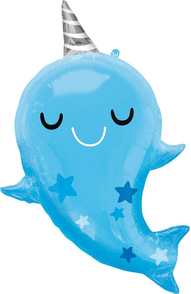 Anagram 30" Narwhal Baby Balloon