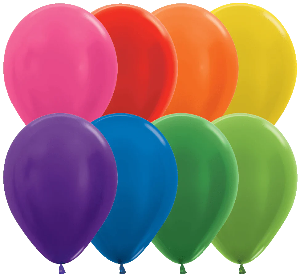 Betallatex 11" Metallic Assortment Latex Balloon  100ct