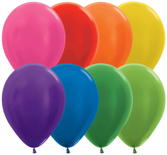 Betallatex 11" Metallic Assortment Latex Balloon  100ct