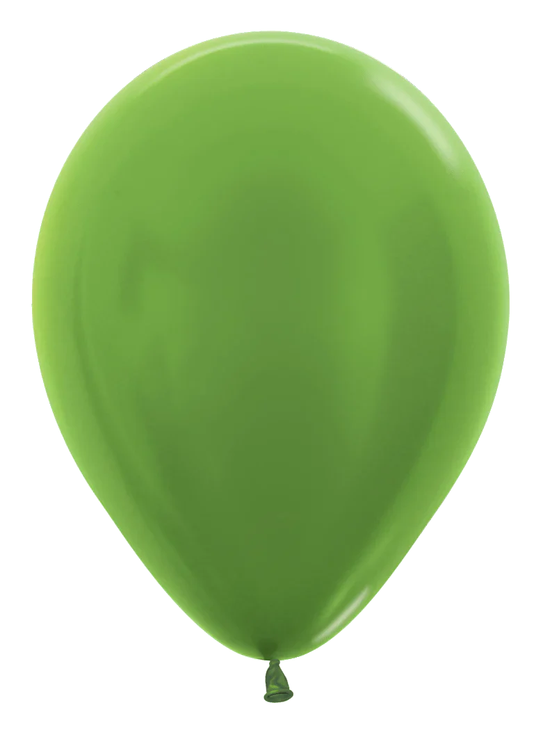 Bellatex 5" Metallic Key Lime Latex Balloon 100ct