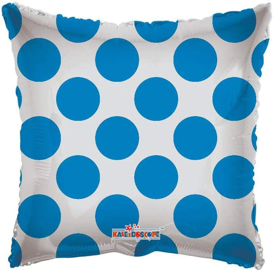 ConverUSA 18" TRASPARENT With Blue Polka Dots Balloon