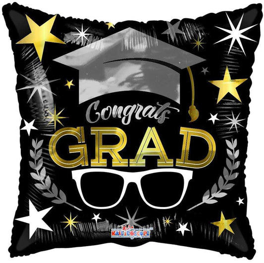 ConverUSA 18" Congrats Grad Glasses Balloon-Flat