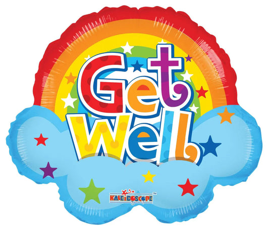 Conver USA 18" Get Well Cloud Rainbow Foil Balloon 1ct