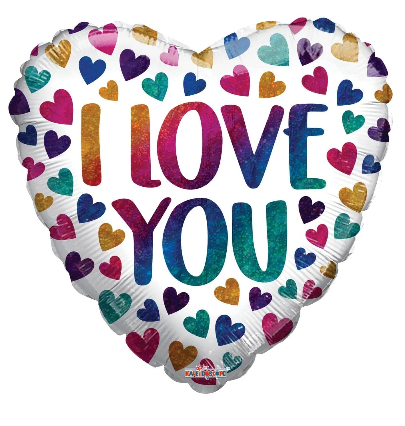 ConverUSA 18" I Love You Colorful Holographic Balloon