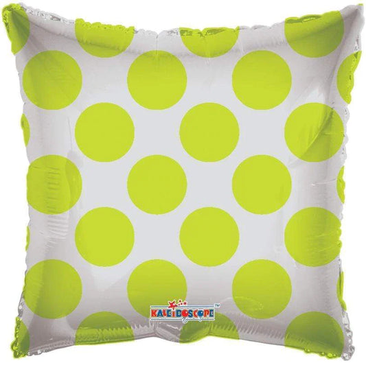 Conver USA 18" TRANSPARENT Green Spots Balloon