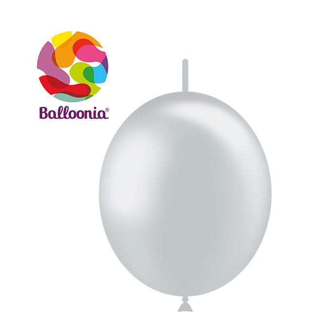 Balloonia 6" Decolink Metallic Latex Silver 100ct