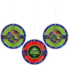 TMNT  Honeycomb Decorations 3pc