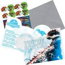 Jurassic World Invitations 8ct