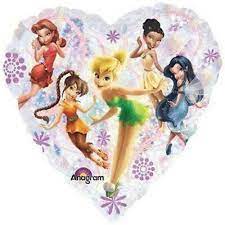 Anagram 18" Tinker Bell Fairies Heart Balloon