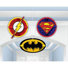 Justice League Honeycomb Decorations 3pc