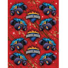 Mudslinger Monster Truck Birthday Party Favor Sticker Sheets