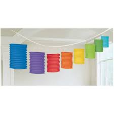 Rainbow Paper Lantern Garland 12ft