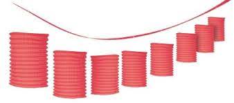 Red Lantern Garland 12ft