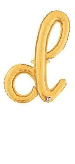 Betallic 24" Script Letter "d" Gold