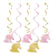 Unicorn Sparkle Swirl Decorations