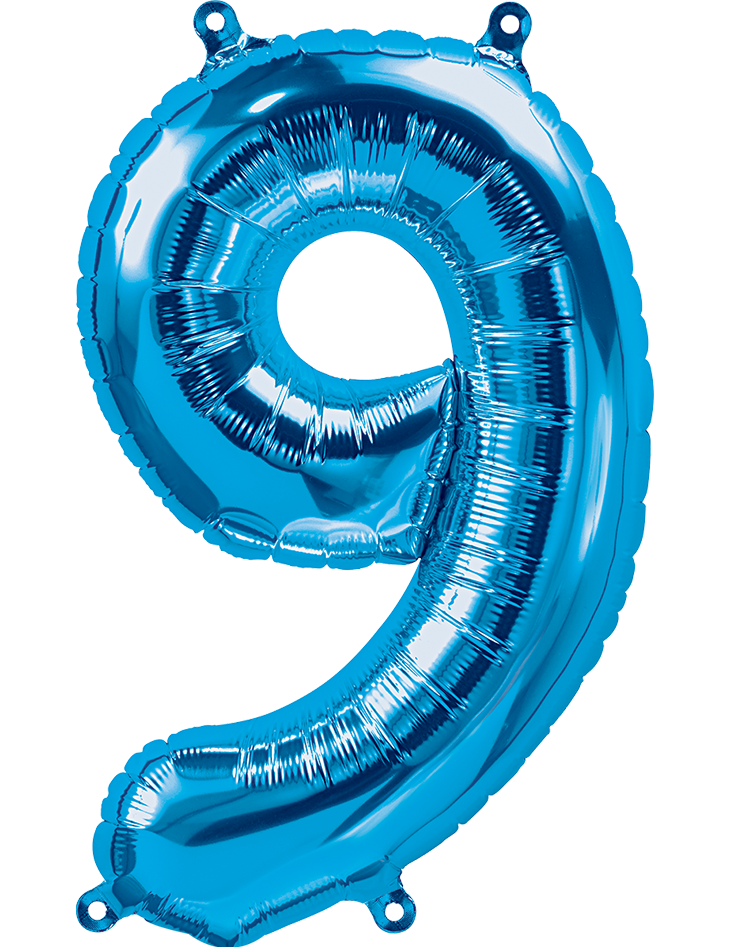 Party America 16" Blue Numbers