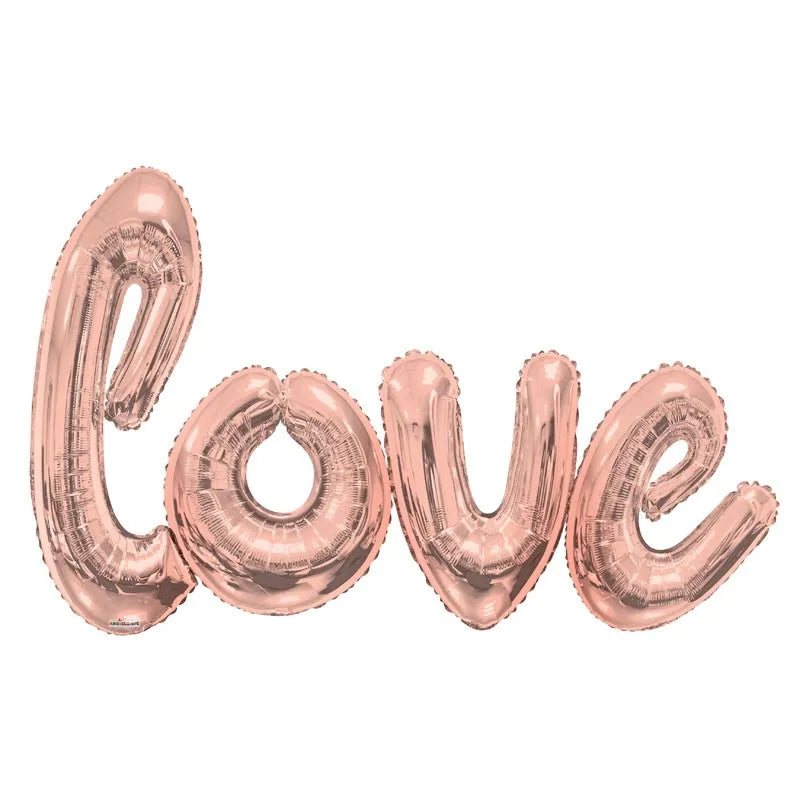 Conver USA "Love" Script Jumbo Foil Balloon Kit 53 x 84in