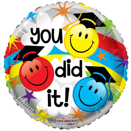 ConverUSA 18" You Did It Smilies Balloon-Flat