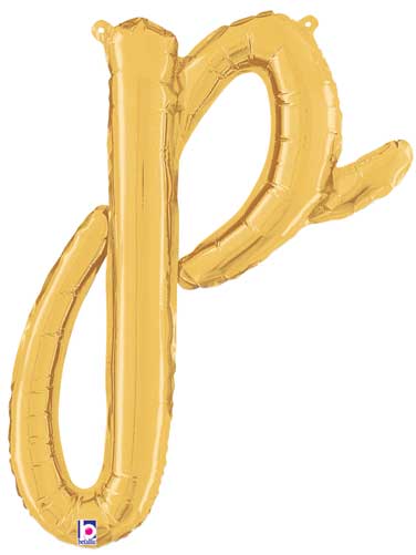 Betallic 24" Script Letter "p" Gold