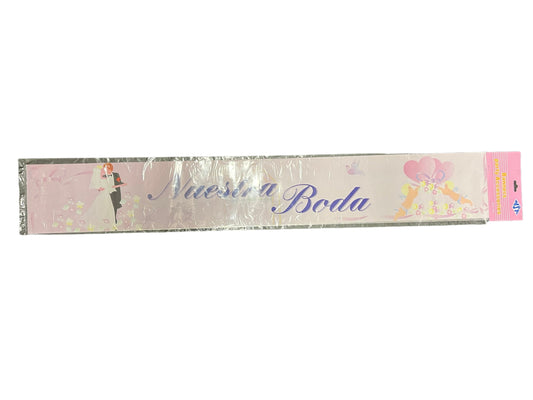 Nuestra Boda Baby Pink Banner