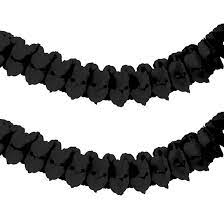 Black Paper Garland 12ft 1ct