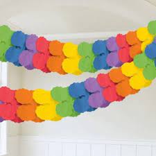 Rainbow Paper Garland 12ft