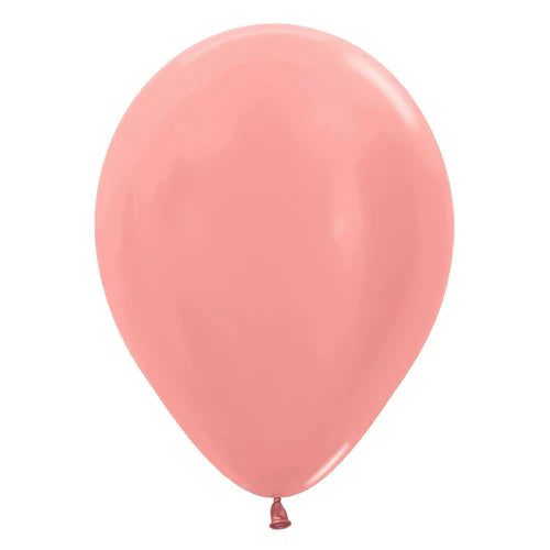 Betallatex 5" Metallic Rose Gold Latex Balloon 100ct