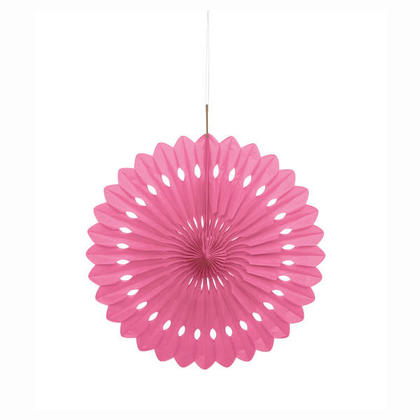 Pink Hanging Fan Decoration 1ct