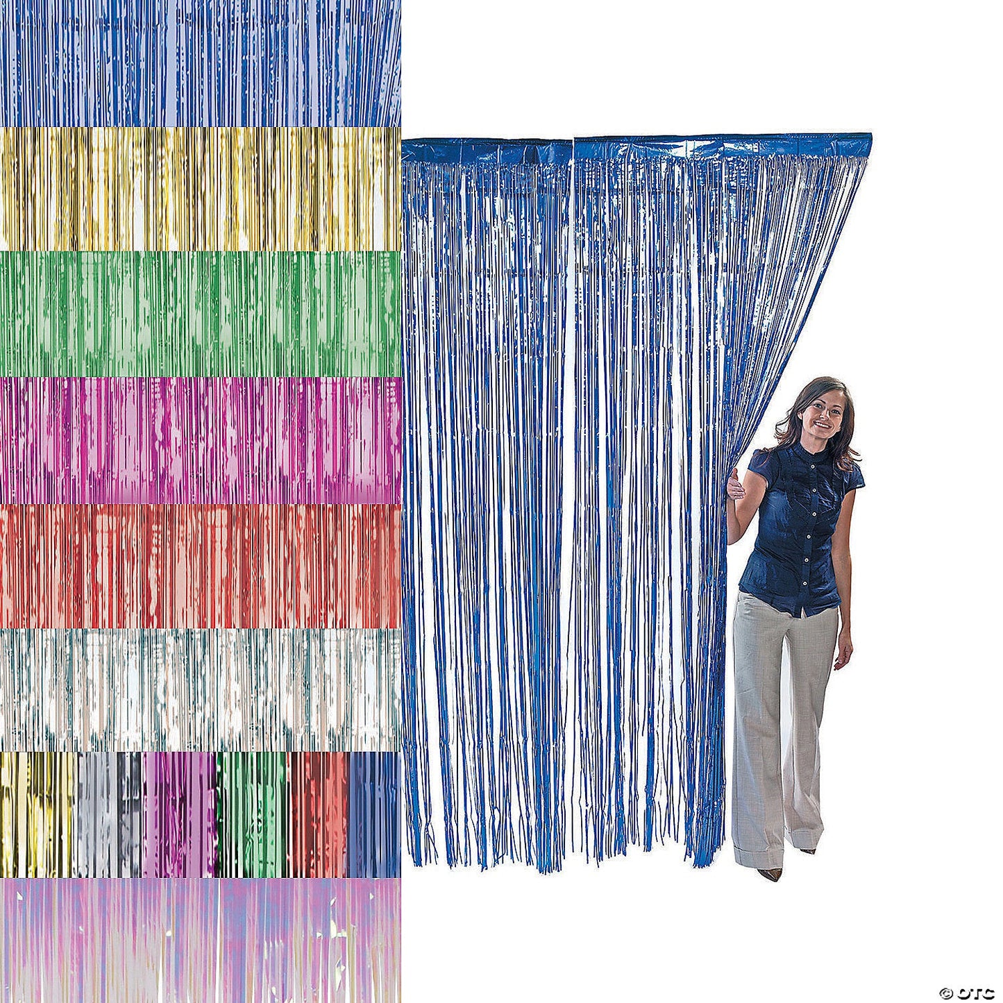 QBC Foil Fringe Curtains 3ft x 6ft