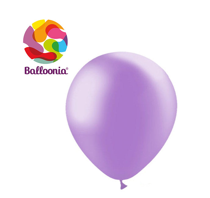 Balloonia 5" Latex Metallic Lavender 100ct