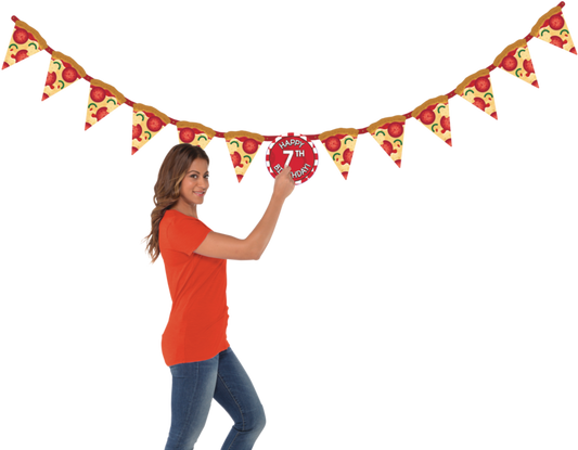 Pizza Party Birthday Banner Kit 9ft