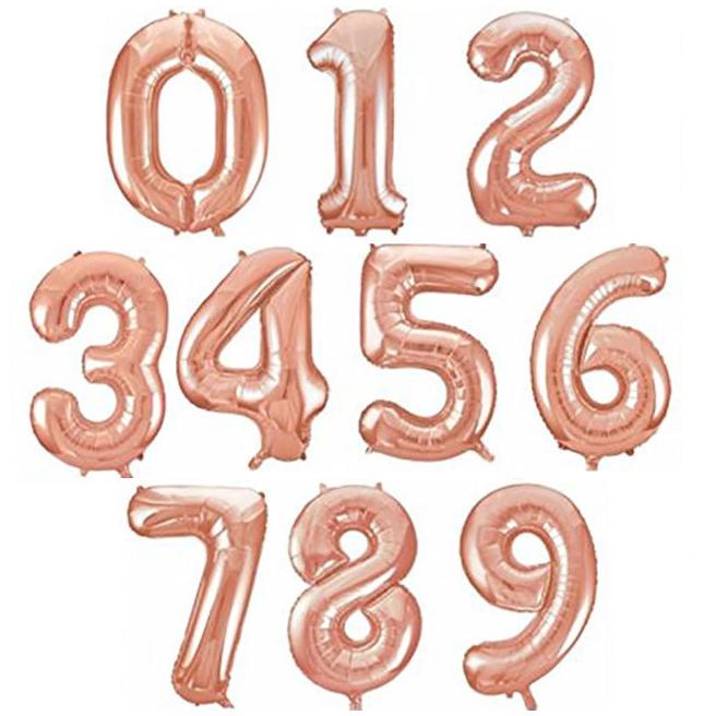 Party America 26" Rose Gold Numbers