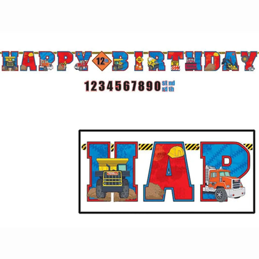 Tonka Construction Happy Birthday Banner 10ft