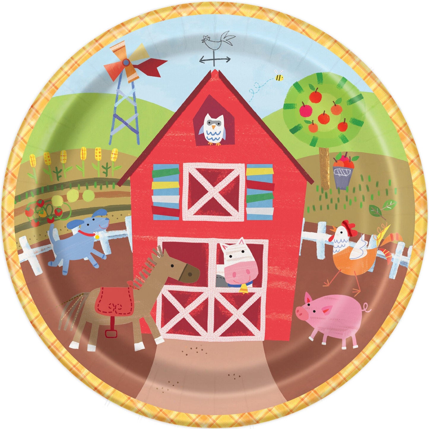 Farm Party 9" Paper Plates 8ct