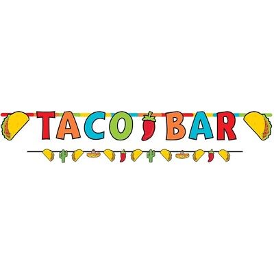 Taco Bar Jumbo Letter Banner 10ft