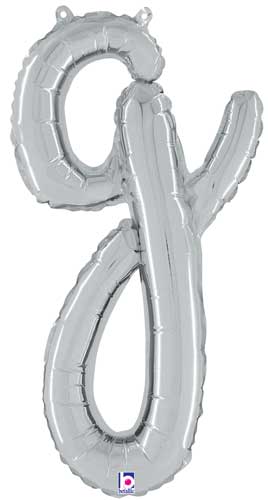 Betallic 24" Script Letter "g" Silver